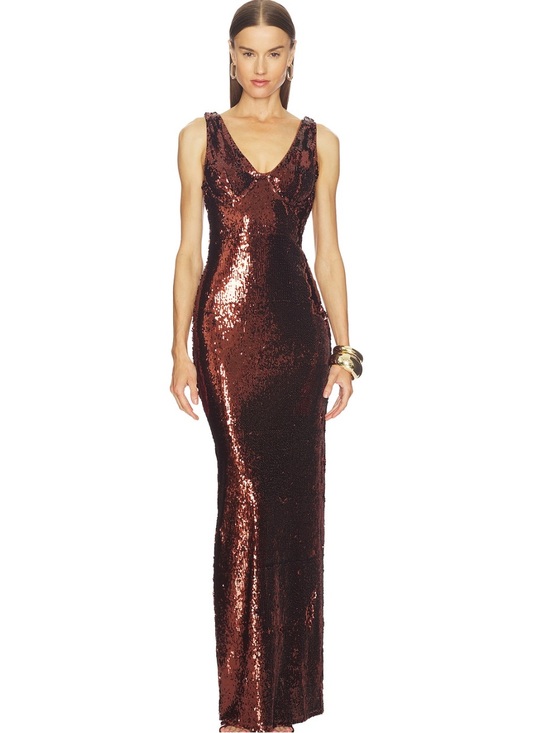 Michael Costello Dresses & Skirts - Michael Costello x Revolve Calabria Maxi Dress in Copper